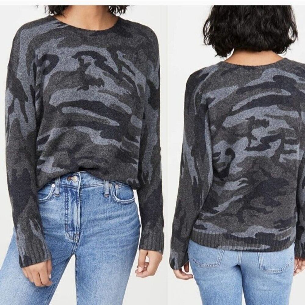 Rails‎ Sweater Size Small Gray Camo Louie Cashmere Wool